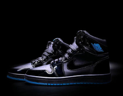 Jordan Air 1 Retro High Triple Black Turqueza