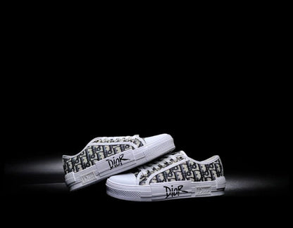 Dior B23 Low Negro Gris Graffiti