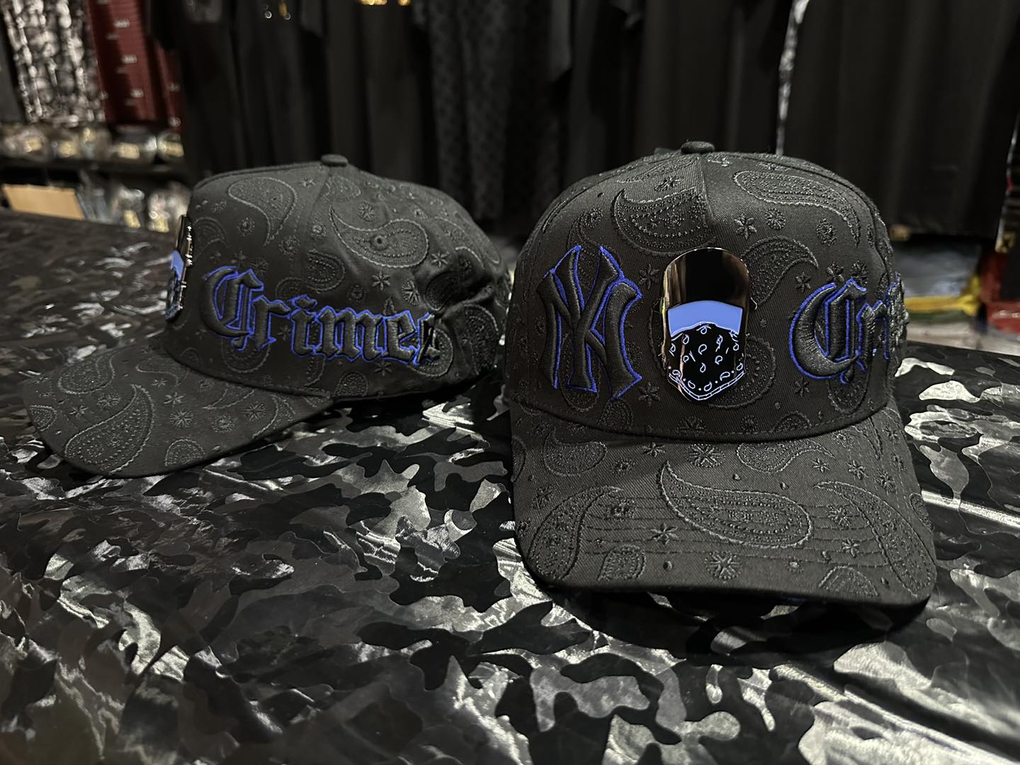 Barbas hats NY CRIME Blue
