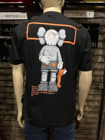 Camisa Off White x Kaws "Logo Print"