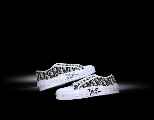 Dior B23 Low Negro Gris Graffiti