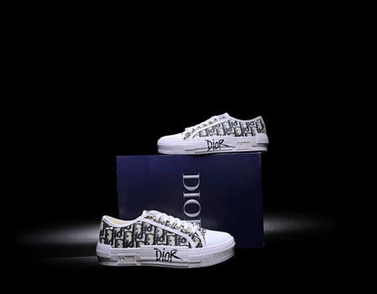 Dior B23 Low Negro Gris Graffiti
