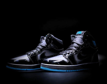 Jordan Air 1 Retro High Triple Black Turqueza